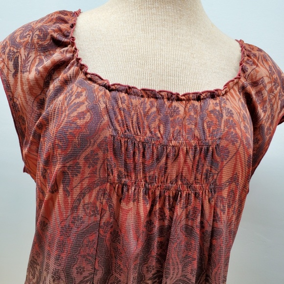 Access Red Burgundy sleeveless top xl